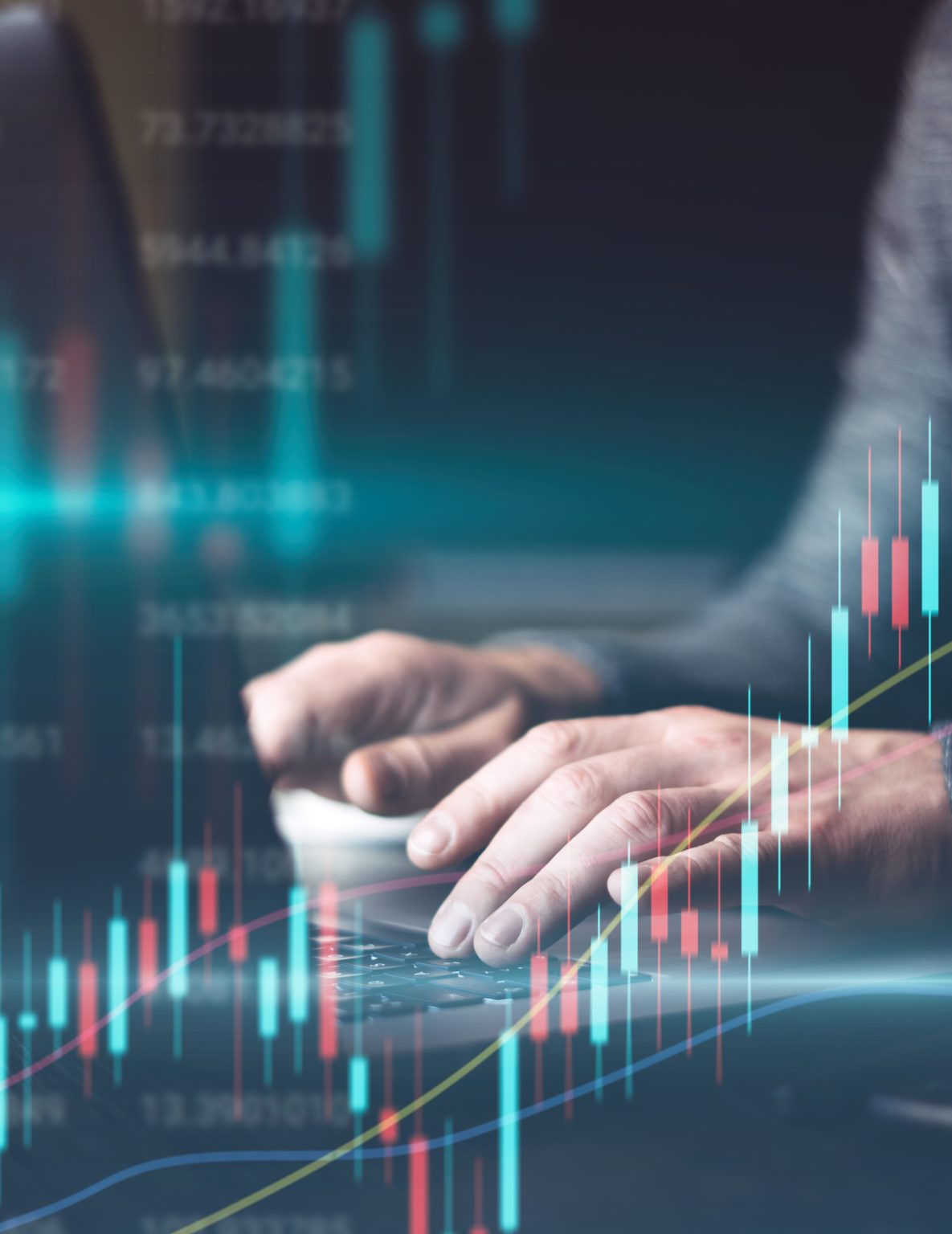 Man,Using,Laptop,And,Analysing,The,Financial,Statistics,At,His